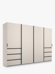 John Lewis Ascot 3.3m Sliding Wardrobe with 4 Doors & 6 Drawers