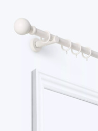 John Lewis Fixed Metal Curtain Pole Kit with Ball Finial, Dia.28mm - thumbnail 1