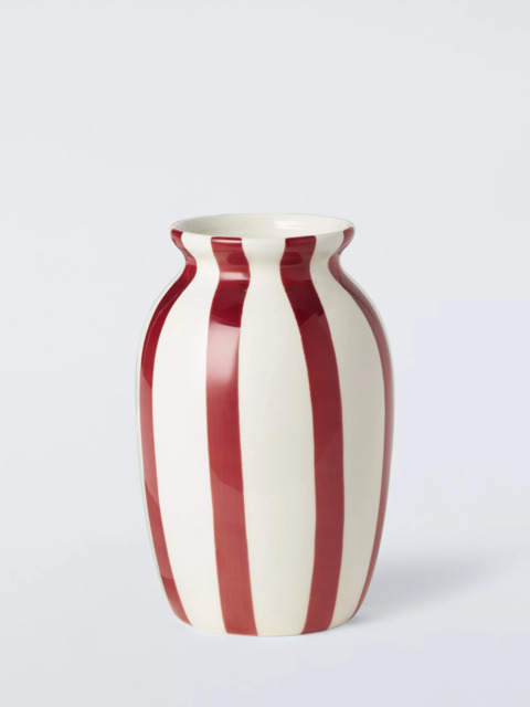 John Lewis Hand Painted Striped Stoneware Vase, H18cm - image 1