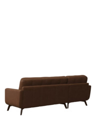 John Lewis Barbican LHF Chaise Leather Sofa, Dark Leg - thumbnail 4