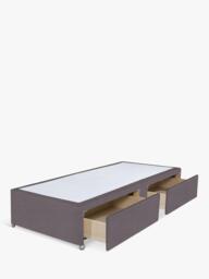 John Lewis Non-Sprung Upholstered 2 Drawer Divan Base, Single - thumbnail 2