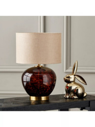 Pacific Lucien Glass Table Lamp, Brown - thumbnail 2