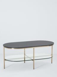 John Lewis Ned Marble Top Coffee Table, Jade Green - thumbnail 1