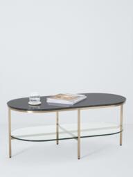 John Lewis Ned Marble Top Coffee Table, Jade Green - thumbnail 4