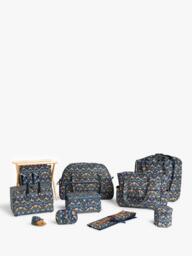 John Lewis William Morris Strawberry Thief Twin Lid Sewing Basket, Navy - thumbnail 5