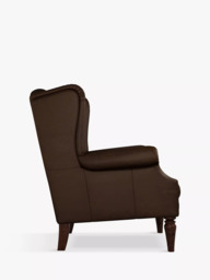 John Lewis Claverdon II Leather Armchair, Dark Leg, Galveston Bark - thumbnail 4