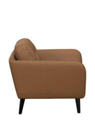 John Lewis Arlo Leather Armchair, Dark Leg - thumbnail 3