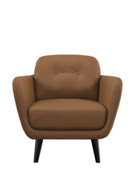 John Lewis Arlo Leather Armchair, Dark Leg - thumbnail 5