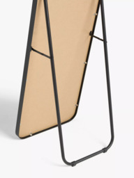 John Lewis Freestanding Full-Length Cheval Mirror, 135 x 40cm, Black - thumbnail 3
