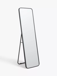 John Lewis Freestanding Full-Length Cheval Mirror, 135 x 40cm, Black