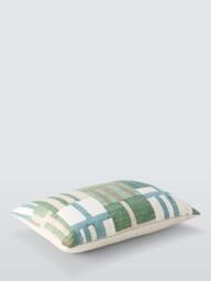 Harlequin Monolith Silk Cushion, Jade/Kyanite - thumbnail 3