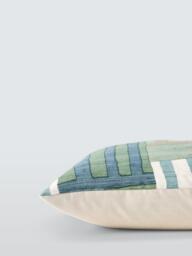 Harlequin Monolith Silk Cushion, Jade/Kyanite - thumbnail 4