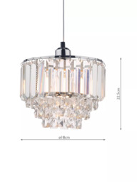 Laura Ashley Vienna Crystal Glass Easy-to-Fit Ceiling Shade - thumbnail 4
