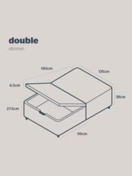 Silentnight Non-Sprung Upholstered Half Ottoman Divan Base, Double - thumbnail 5