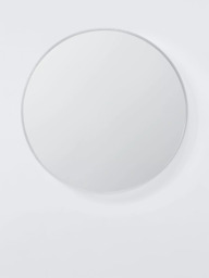 John Lewis Round Aluminium Frame Wall Mirror, 65cm, Silver
