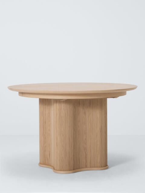 John Lewis Tambour Round Wood 4-6 Seater Extending Dining Table, Oak - image 1
