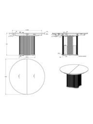 John Lewis Tambour Round Wood 4-6 Seater Extending Dining Table, Oak - thumbnail 6