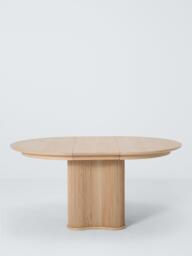 John Lewis Tambour Round Wood 4-6 Seater Extending Dining Table, Oak - thumbnail 4