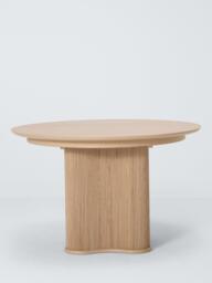 John Lewis Tambour Round Wood 4-6 Seater Extending Dining Table, Oak - thumbnail 2