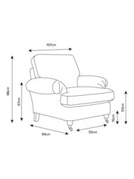 Laura Ashley Beaumaris Armchair, Teak Leg - thumbnail 2