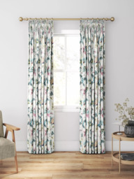 Clarke & Clarke Sizergh Made to Measure Curtains or Roman Blind, Teal/Berry - thumbnail 3