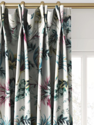 Clarke & Clarke Sizergh Made to Measure Curtains or Roman Blind, Teal/Berry - thumbnail 4
