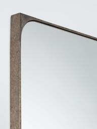 John Lewis Distressed Metal Frame Wall Mirror, 70 x 50cm, Antique Silver - thumbnail 2