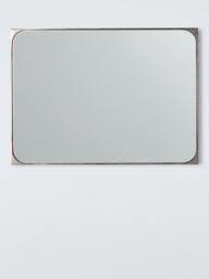 John Lewis Distressed Metal Frame Wall Mirror, 70 x 50cm, Antique Silver - thumbnail 3