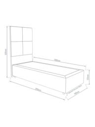 Hypnos Non-Sprung Upholstered Divan Base, Single - thumbnail 3