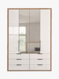 John Lewis Osaka 1.5m Bi-Fold Wardrobe with 2 Glass Doors, 2 Mirrored Doors & 6 Glass Drawers - thumbnail 5