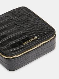 Whistles Aelia Leather Jewellery Box, Black - thumbnail 4