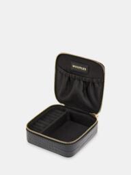 Whistles Aelia Leather Jewellery Box, Black - thumbnail 3
