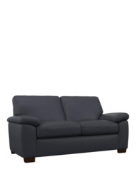 John Lewis Camden Medium 2 Seater Leather Sofa, Dark Leg - thumbnail 1