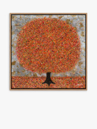 John Lewis Nicky Chubb 'Bright & Beautiful Autumn' Framed Canvas Print & Mount, 86 x 86cm, Orange