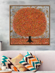 John Lewis Nicky Chubb 'Bright & Beautiful Autumn' Framed Canvas Print & Mount, 86 x 86cm, Orange - thumbnail 2