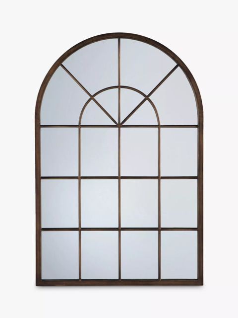 Gallery Direct Carmel Arched Metal Frame Window Wall Mirror, 90 x 60cm - image 1