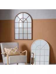 Gallery Direct Carmel Arched Metal Frame Window Wall Mirror, 90 x 60cm - thumbnail 3
