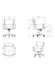 John Lewis Snug Swivel Offfice Chair, Natural - thumbnail 2