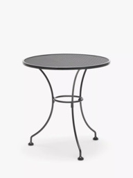 John Lewis Henley by KETTLER 2-Seater Round Garden Bistro Table, 70cm, Iron Grey - thumbnail 1
