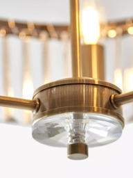 Bay Lighting Augustine 3 Arm Semi Flush Ceiling Light, Chrome - thumbnail 6