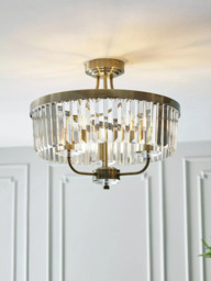 Bay Lighting Augustine 3 Arm Semi Flush Ceiling Light, Chrome - thumbnail 2