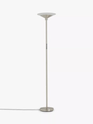 John Lewis Torchiere LED Smart Switch Floor Lamp, Nickel - thumbnail 2