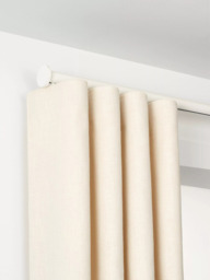 John Lewis Made to Order Select Curl Gliding Curtain Pole with Disc Finial, Wall Fix, Dia.30mm