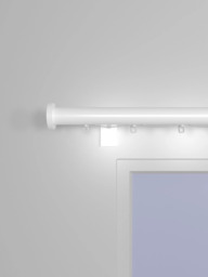 John Lewis Made to Order Select Curl Gliding Curtain Pole with Disc Finial, Wall Fix, Dia.30mm - thumbnail 3