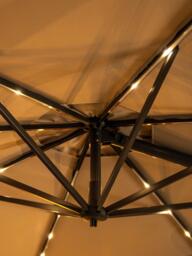 KETTLER Orion LED Aluminium Cantilever Square Parasol & Base, 3m - thumbnail 4