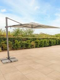 KETTLER Orion LED Aluminium Cantilever Square Parasol & Base, 3m - thumbnail 2