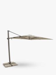 KETTLER Orion LED Aluminium Cantilever Square Parasol & Base, 3m - thumbnail 1