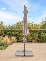 KETTLER Orion LED Aluminium Cantilever Square Parasol & Base, 3m - thumbnail 3