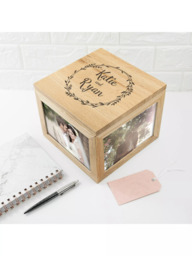 Treat Republic Personalised Oak Photo Keepsake Box - thumbnail 3