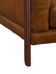 John Lewis Nest Large 3 Seater Leather Sofa, Dark Leg - thumbnail 6